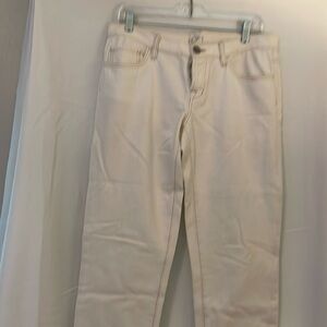 Loft boyfriend jeans 4 cream good condition button fly low rise